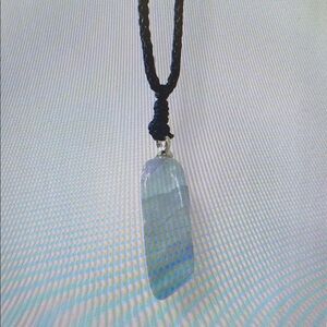Elegant Blue Crystal Pendant Necklace
